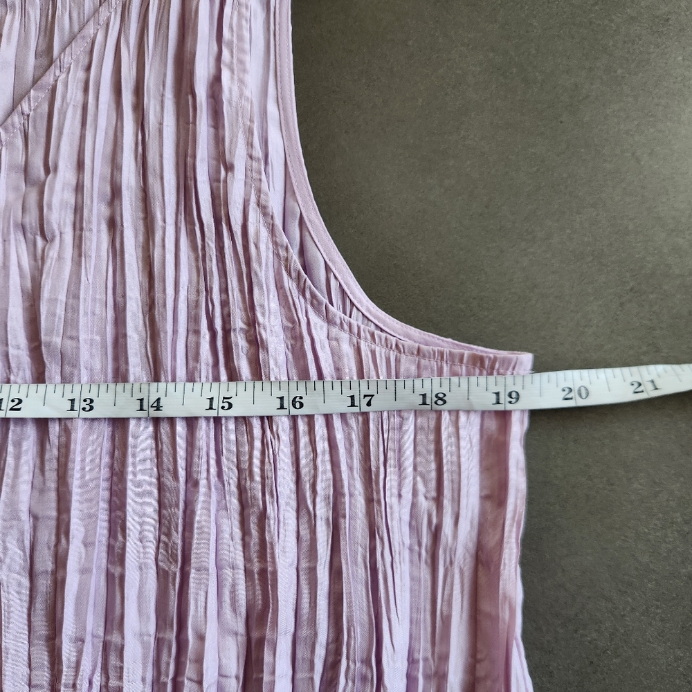 Eileen Fisher Crushed Silk Midi Dress Size Large NWT $328 Minimalist Quiet Lux - Picture 7 of 9